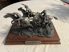 “Quantrills Raiders” Civil War Pewter Sculpture FJ Barnum Civil War Chilmark picture
