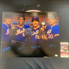1986 New York Mets Starting 4 Signed 16x20 Photo Autographed JSA Darling Gooden picture