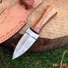 Custom Made Damascus Throwing Boot Knife /Hand Forged Damascus Steel 869 picture