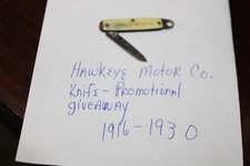 Vintage Hawkeye Motor Company Promo Giveaway Keychain Pocket Knife HAWKEYE TRUCK picture