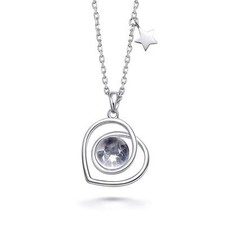 Authentic Moon Rock Heart Series Necklace (From Lunar Meteorite NWA 11788) picture