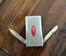 Vintage Peterbilt Advertising Money Clip Pocket Knife Japan Baywood Truck Equip. picture