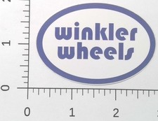 Winkler Wheels Fingerboard Blue Oval Block Font Logo Skate Sticker Decal picture