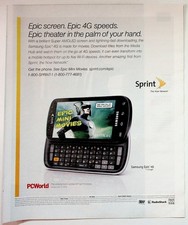 Samsung Sprint Epic 4G Phone 2010 Vintage Magazine Ad PCWorld Full Page Print picture