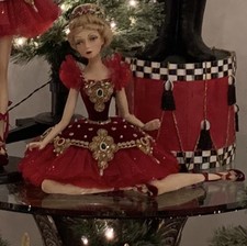 Katherine’s Collection Ballerina Doll Red Dress Red Shoes picture