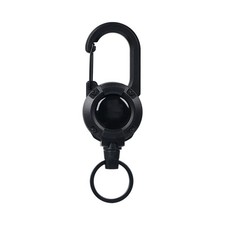 3X Heavy Duty Retractable Keychain Carabiner Badge Holder Steel Wire Cord Reel picture