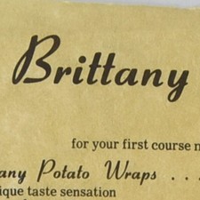 1970s The Brittany Restaurant Dinner Menu #2 picture