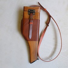 Ww2 Broomhandle German Mauser C96 Wood Shoulder Holster Butt Us Stock Collect picture