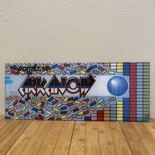 Original Vtg Arkanoid Marquee Panel For Arcade Cabinet Plexi 1986 Romstar Taito  picture