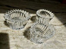 Lot of 3 Vintage Mikasa Studio Nova Altus Crystal Votive Candle Holders Japan picture