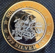 ⭐️NORWEGIAN CRUISE LINE CASINO RARE Limited Edition 999% .6 Oz Pure Silver Strke picture