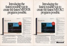 Microsoft C 5.1 Optimizing Compiler 1988 Vintage Print Ad MS-DOS OS/2 picture
