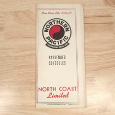 1947 Northern Pacific North Coast Limited Passenger Schedule Yellowstone Park picture