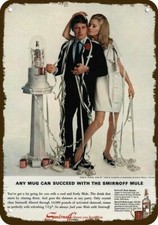 1967 Robert Morse & SMIRNOFF VODKA Vintage-Look DECORATIVE REPLICA METAL SIGN picture