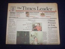 1998 DEC 29 WILKES-BARRE TIMES LEADER-CLINTON: PRESSURE REMAINS ON IRAQ- NP 8234 picture