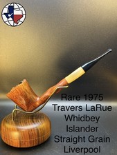 Rare 1975 Travers LaRue Whidbey Islander Straight Grain Liverpool Tobacco Pipe picture
