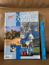AAA North America Road Atlas ~ 15” X 11” ~ Vintage 2000 picture