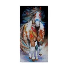 Trademark Fine Art Brave Indian War Horse By Marcia Baldwin Fine Art, 16