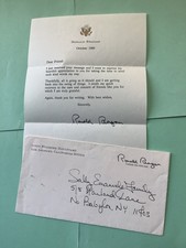 Ronald Reagan Personal Thank You Letter  1989 After Accident picture