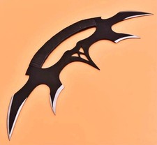 Custom Handcrafted Black Klingon Bat’leth Replica with Wooden Stand picture