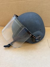 Riot Helmet w/ Clear Face Shield Visor & Suspension Liner - Militaria picture