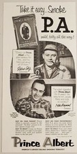 1953 Print Ad Prince Albert Tobacco 2 Men Smoking Pipes & Cigarettes picture