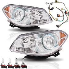Headlights for 2008-2012 Chevy Malibu with Bulbs and Wiring Harness picture