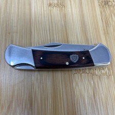 Ariat 3 Inch Folding Knife Brown Stained Wood picture