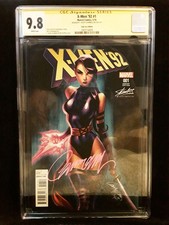 X-Men 92' #1 Stan Lee Exc. J Scott Campbell Variant CGC 9.8 SS SIGNED Psylocke picture