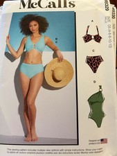 McCall's pattern 8329 misses swimsuits size D5 (4-6-8-10-12) 4 way stretch knit picture
