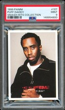 1999 Panini Smash Hits Sticker #107 ~ Puff Daddy Diddy Rookie *POP14 ~ PSA 9 picture