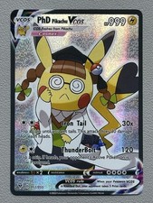 PhD Pikachu VCOS 052/055 Full Art Holo Custom Pokémon Card picture