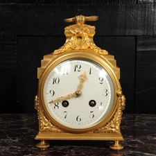 Antique French Ormolu Pendule d'Officier Clock - fully restored and working picture