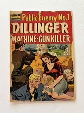 FAMOUS GANGSTERS #2 Avon 1951 Wally Wood Cover Dillinger “Public Enemy #1” READ  picture