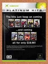 2004 Microsoft Xbox Games Platinum Hits Original Advertisement / Retro Promo v5 picture