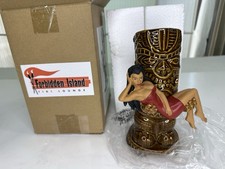 FORBIDDEN ISLAND 15th ANNIVERSARY  MUG BROWN TIKI CARRYING WOMAN IN RED DRESS NW picture