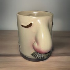 Vintage ENTEX LA Drug Pharmaceutical  Promotional Big Nose/ Mustache Coffee Mug picture