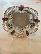 Vintage Romanian Porcelain Reticulated Lace Bowl. picture