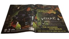 Quake 4 Two page video game print ad wall art Ephemera picture
