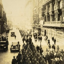 Japanese Troops Marching Nanjing Road Shanghai Photo c1937 Victory Parade picture