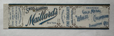 Vintage c 1900s New York Maillard's Chocolate Swiss Bon Bons Label Wrapper color picture