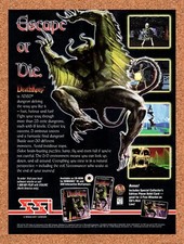 1994 Advanced Dungeons & Dragons DeathKeep PC Original Ad  / Retro Wall Art v1 picture