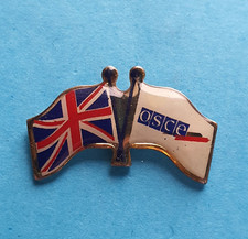 UK UNITED KINGDOM OSCE Mission in Macedonia & Kosovo Flag Pin Badge picture