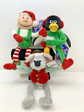 Vintage Twist-A-Bouts Christmas Toy Plush Stuffed Animal Lot of 3 NWT Retro CUTE picture