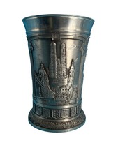 Vintage SKS Zinn 95% Pewter Cup Germany Landmarks Beer Stein Goblet picture