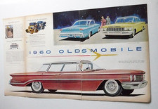 1960 Oldsmobile Ninety-Eight red white Holiday Sportsedan 2-page Print Ad picture