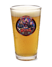 Rush (50 Something Tour) - 16oz Pint Beer Glass Handmade Rock & Roll Barware 265 picture