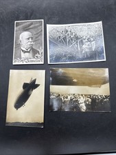 1924 Zeppelin air ship original press photos LZ 126 ZR-3 Hugo Eckener lot of 4 picture
