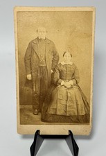 Antique CDV Photo Couple Civil War Era Inscribed Magnus Johana Hoff Victorian picture