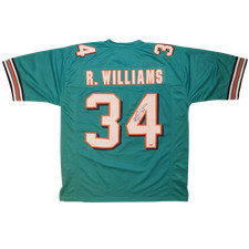 Ricky Williams Autographed Miami (Teal #34) Custom Jersey - Beckett picture